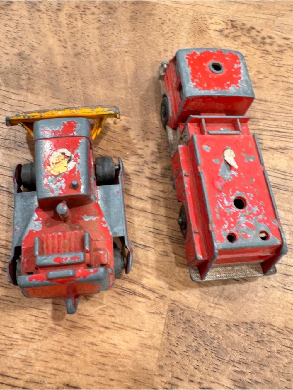 Vintage Matchbox Lesney Vehicles Set of 2 Fire Truck Tractor Bulldozer
